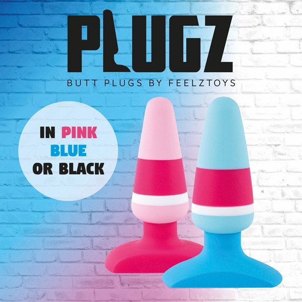 Plugz is a series of beautiful butt plugs that are made of h... FeelzToys - Plugz Butt Plug - Blue/Pink photo-5