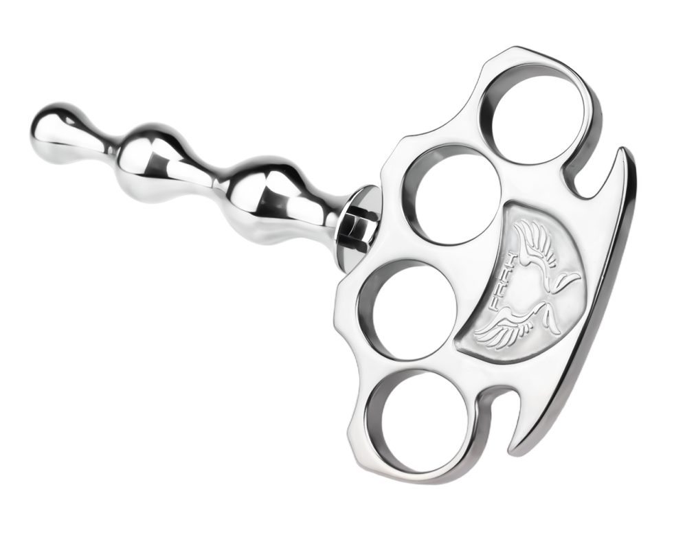 Material: 304 Stainless steel
Total high: 102mm &... FAAK - Knuckle Metal Anal Plug S photo-9