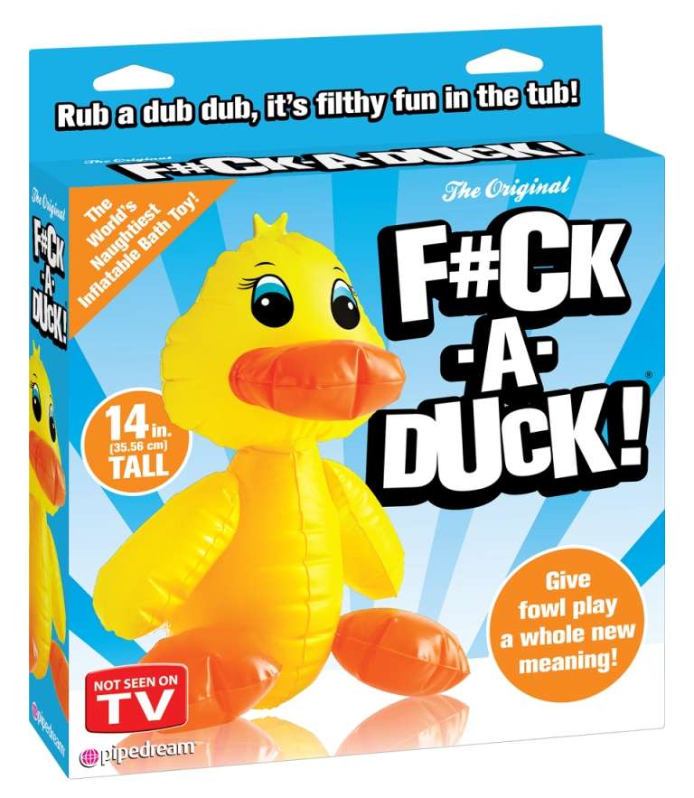 The world's naughtiest inflatable bath toy! Give "f... Pipedream - Fuck A Duck - Yellow photo-4