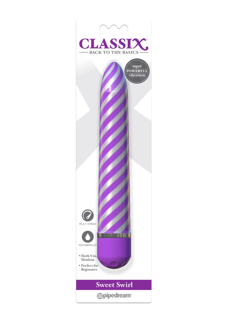 Twist and shout out orgasmic bliss with the Classix Sweet Sw... Pipedream - Sweet Swirl Vibrator - Purple photo-3