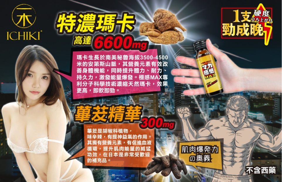Japanese powerful drink supplement, you can drink as soon as... Ichiki - Maca Max Enhancer - 50ml photo-8