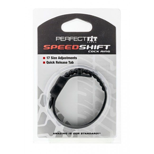 Perfect Fit - Speed Shift Cock Ring - Black photo-2