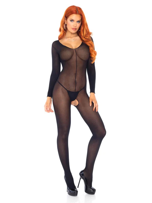 Leg Avenue - Long Sleeved Bodystocking - Black photo