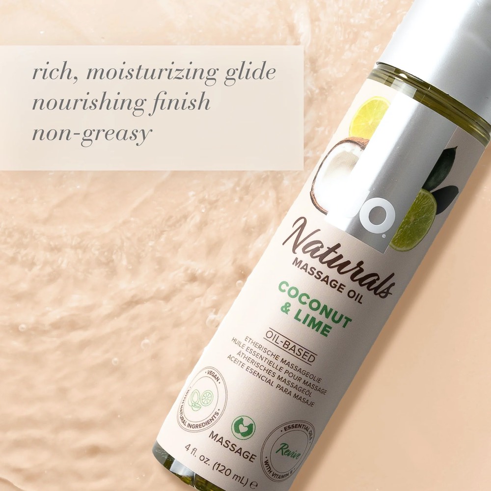 JO Naturals Massage Oil combines a blend of nut and fruit oi... JO - Naturals Massage Oil Coconut & Lime - 120ml photo-3