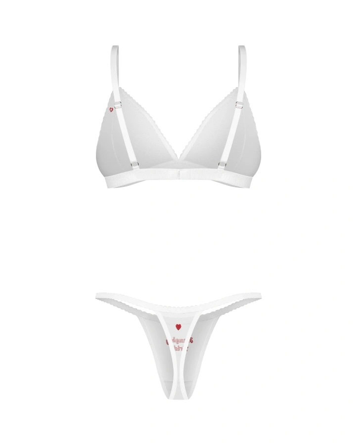 Obsessive - Weddya Bride Crotchless 3 pcs Set - White - L/XL photo