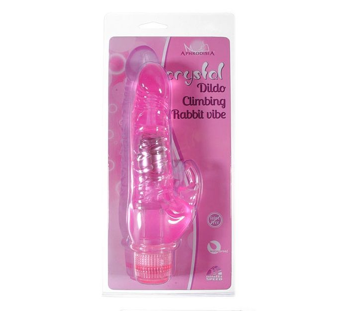 02 Vibrators are devices for the body and skin, to stimulate... Aphrodisia - Climbing Rabbit Crystal Vibe - Pink photo-4