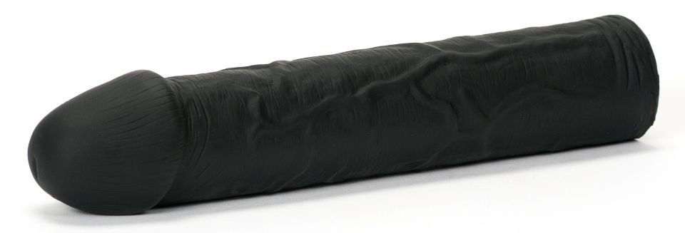 Black 8" dong supplied in hypoallergenic silicone. Pack... F-Machine - Dildo 8'' - Black photo-2