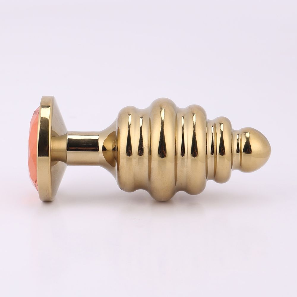 MT - Anal Plug 90x40mm - Golden/Orange photo-4