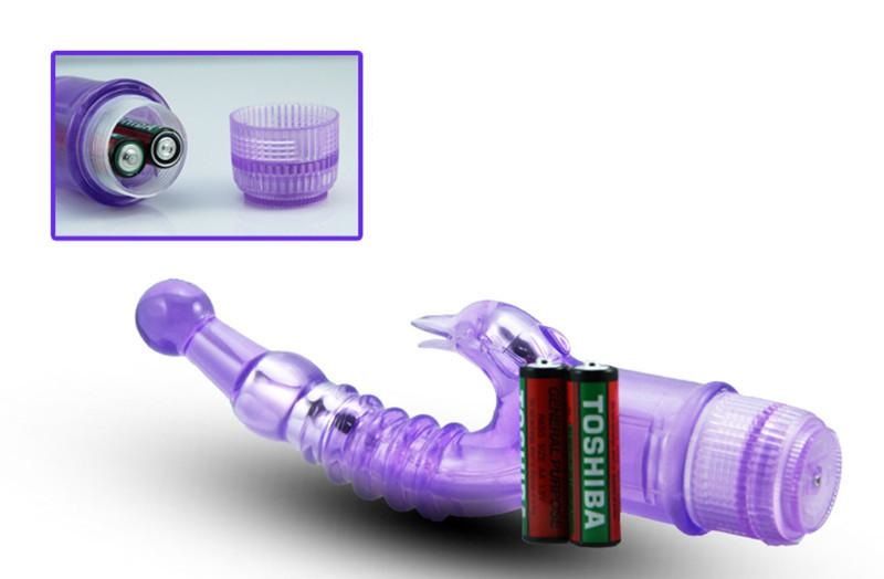 Use your waterproof Naughty Rabbit Vibrator in the tub, show... Aphrodisia - Naughty Dolphin Crystal Stimulator Vibe- Purple photo-15