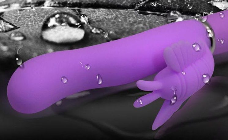 The Levina Butterfly Kiss Vibrator has a beautiful butterfly... Aphrodisia - Levina Butterfly Kiss Vibrator - Purple photo-9