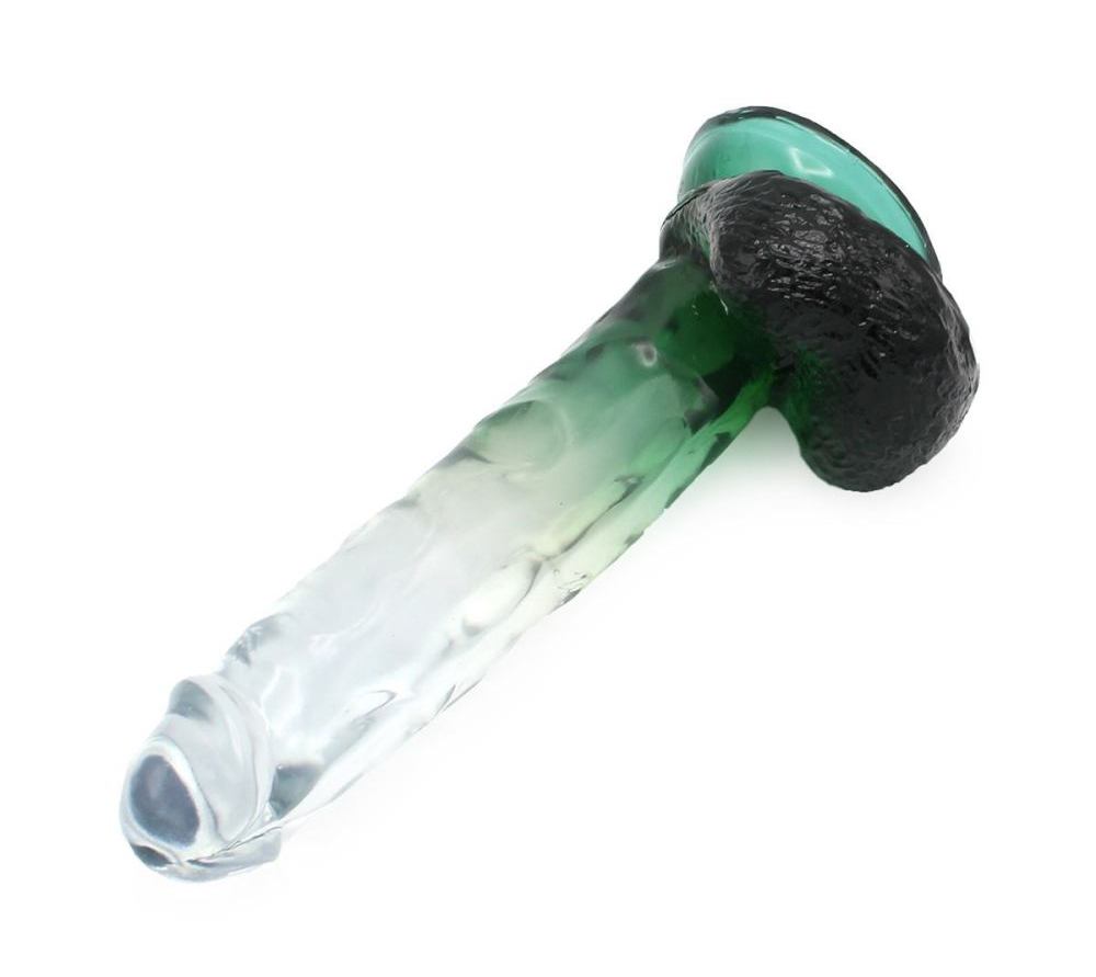Kiotos - 光滑的透明仿真假陽具 06 - 綠色 照片-7