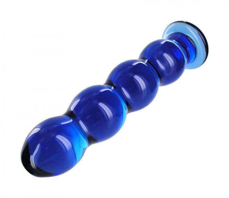This radiant cobalt blue probe makes a stylish addition to a... Prisms Erotic Glass - Nirvana Cobalt Probe - Blue photo-3