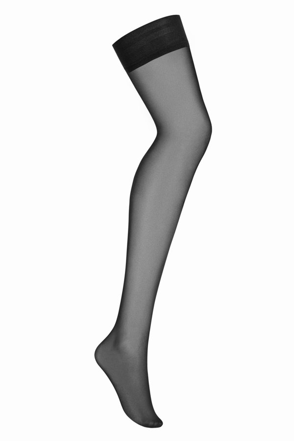 Have you got a sexy set? You need just one more thing – amaz... Obsessive - Cheetia Stockings - Black - L/XL photo-5