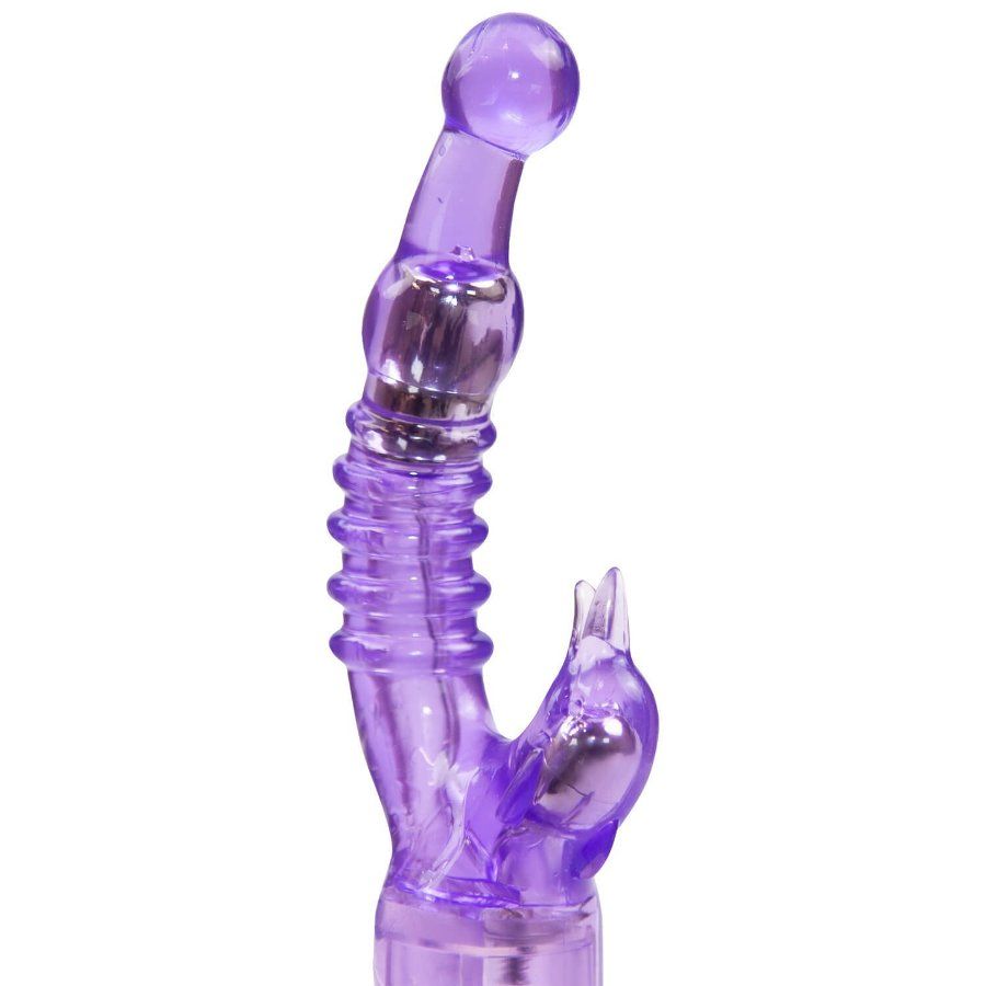 Use your waterproof Naughty Rabbit Vibrator in the tub, show... Aphrodisia - Naughty Dolphin Crystal Stimulator Vibe- Purple photo-14