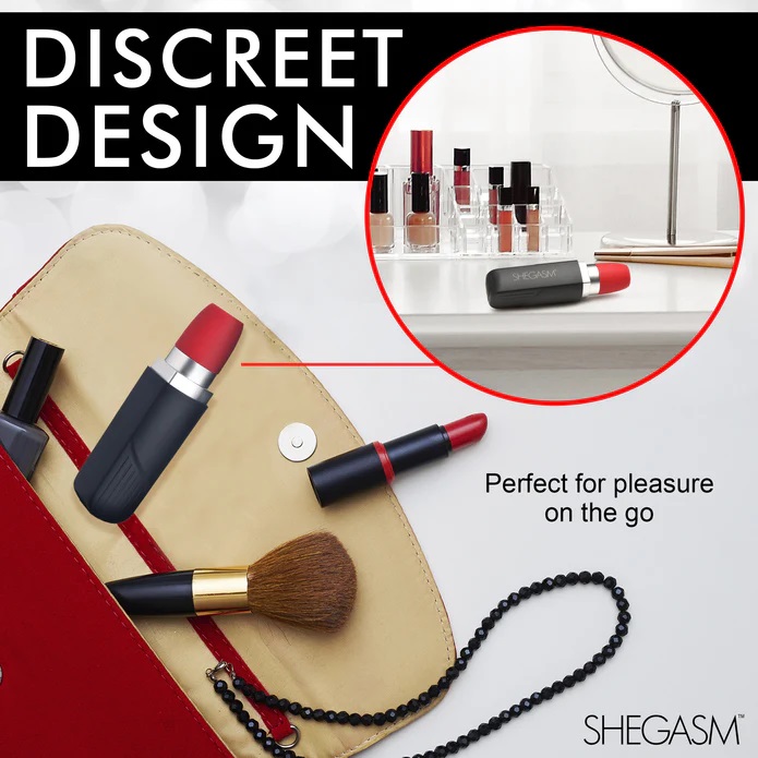 Discreetly bring your toy with you wherever you go! This lip... Inmi - Shegasm Pocket Pucker Lipstick Clit Stimulator - Black photo-7