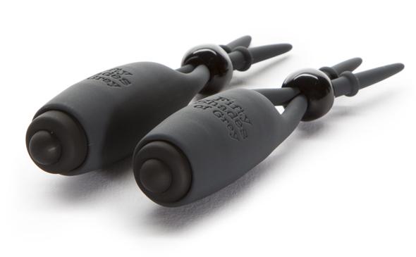 Gentle sensation becomes body-trembling titillation with Swe... Fifty Shades of Grey - Vibrating Nipple Clamps - Black photo-5