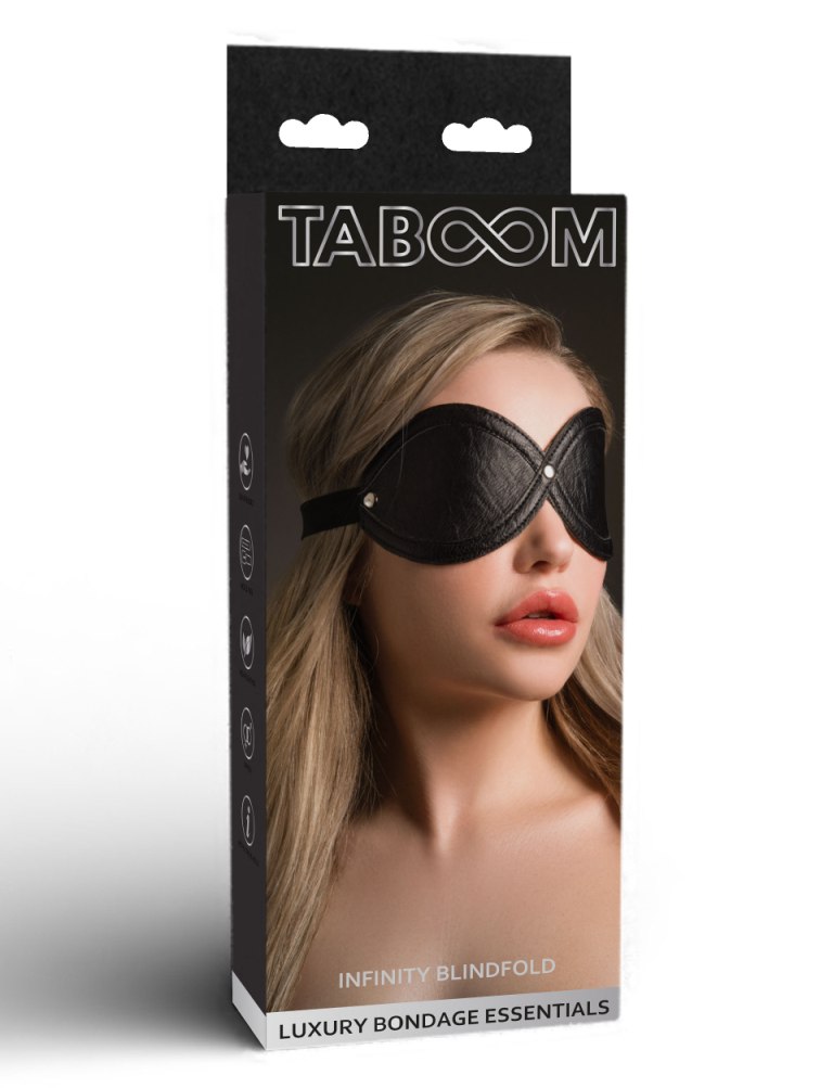 This vegan leather TABOOM Infinity Blindfold is lined with s... Taboom - Infinity Blindfold - Black photo-6