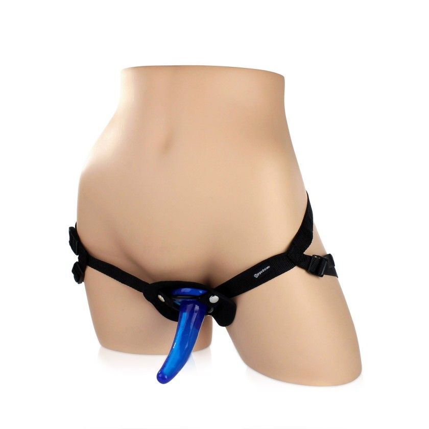 You teased him first with a tongue or finger, and now he wan... Fetish Fantasy - Beginners Strap-On for Him - Blue photo-3