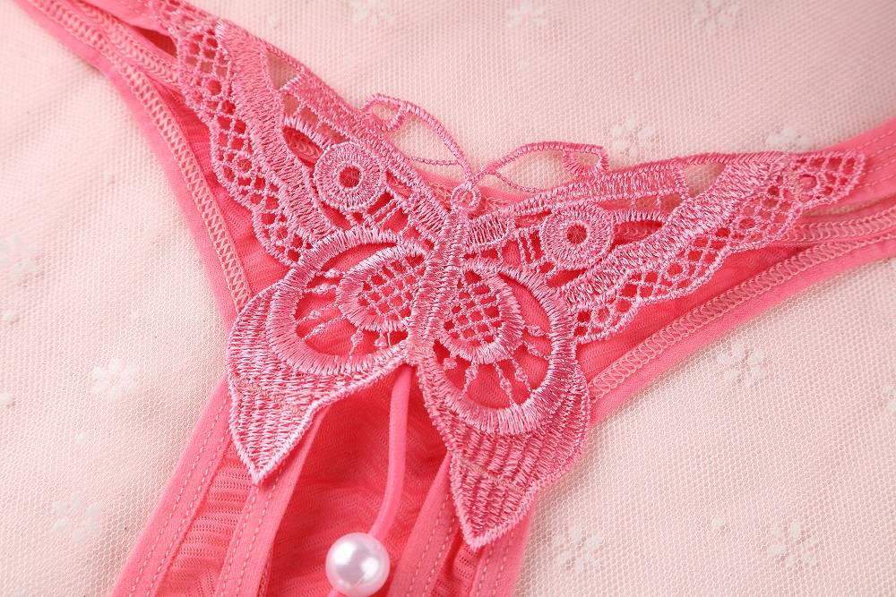 SB - Thong w Pearls 203 - Watermelon Pink photo-4
