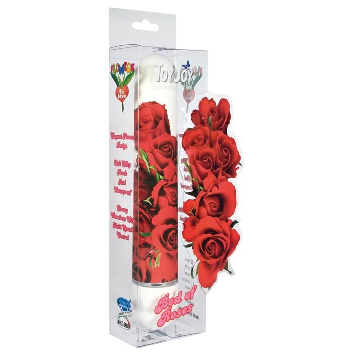 Elegant multi-speed vibrator with a pattern in the form of r... TOYJOY - Flower Vibe Bed Of Roses - Red photo-3