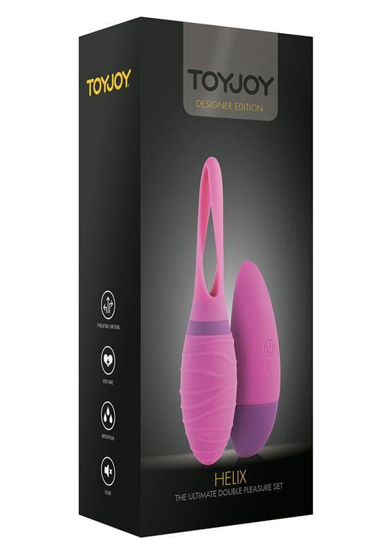 The unique Helix is the ultimate double stimulation set cons... ToyJoy - Helix Remote Vibrating Egg - Pink photo-2