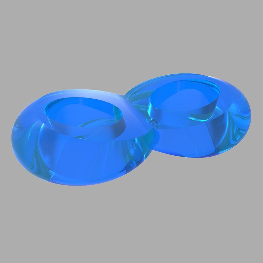 Chisa - Duo Cock 8 Ball Ring - Blue photo-2