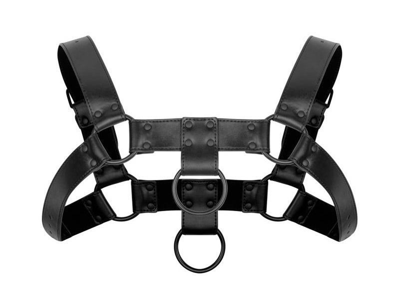 Bring all your wildest fantasies to life with this kinky har... Bedroom Fantasies - Bruno Chest Harness - Black photo-3