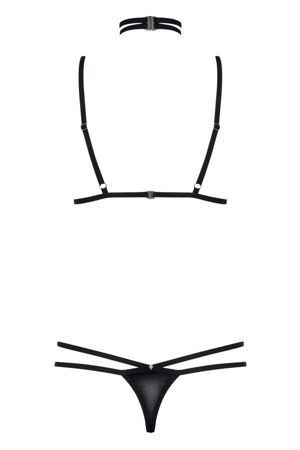 Wanna seduce your lover with something exceptionally stunnin... Obsessive - 823-SET-1 3 pcs Set - Black - S/M photo-8