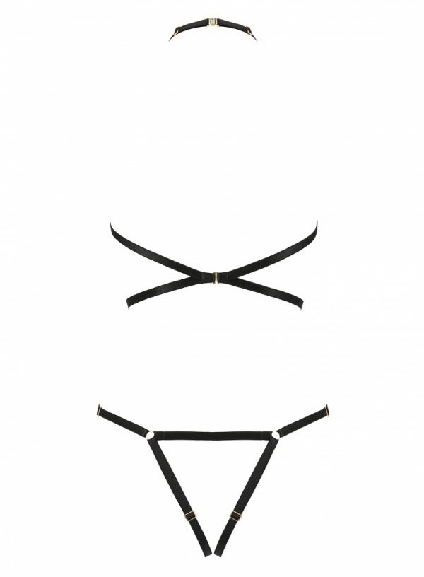 Body in an unusual edition, made of sensual stripes that wra... Passion - Ivena Harness - Black - S/M photo-6