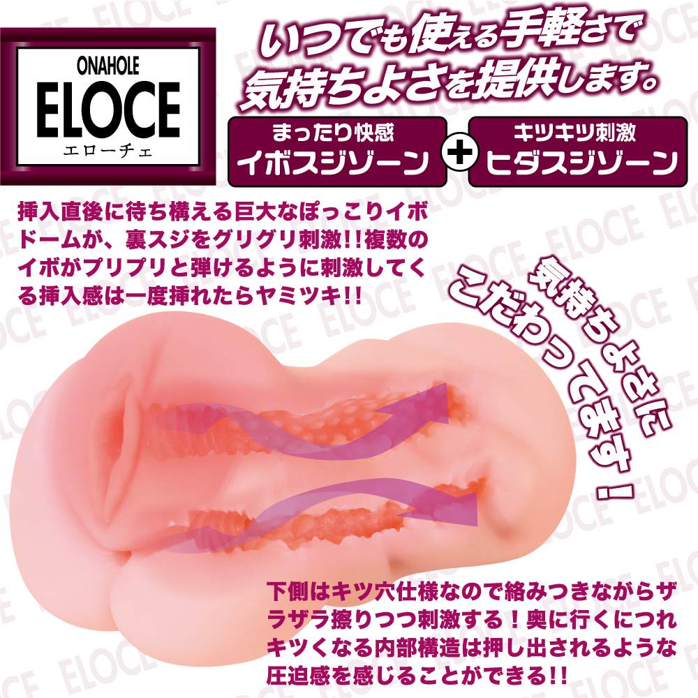 A large size double hole from Teppen! Immediately after inse... Enjoy Toys - Eloce 2-Way Masturbator - Skin photo-2