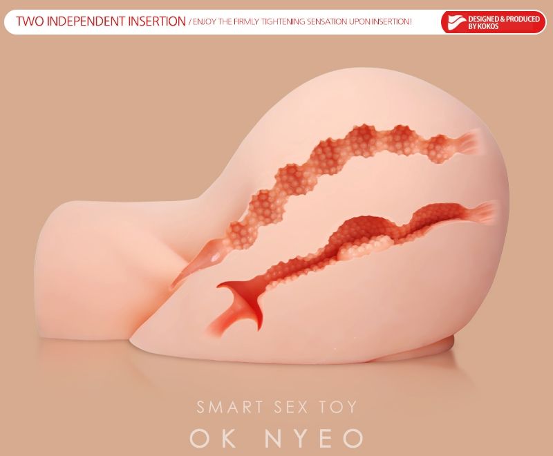 Oknyeo has more inner flesh, regardless of the size of vagin... Kokos - Oknyeo - Real Butt Masturbator w/Vibrator photo-8