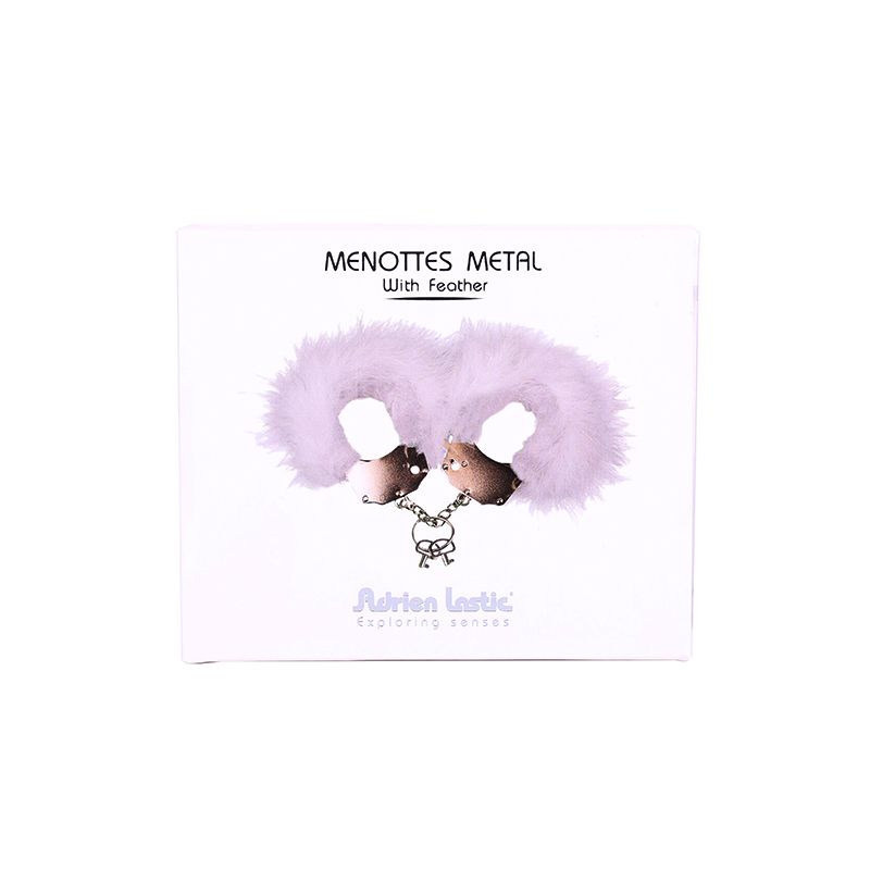 Adrien Lastic feathered handcuffs are just ideal for erotic ... Adrien Lastic - Menottes Metal Feather Cuffs - White photo-4