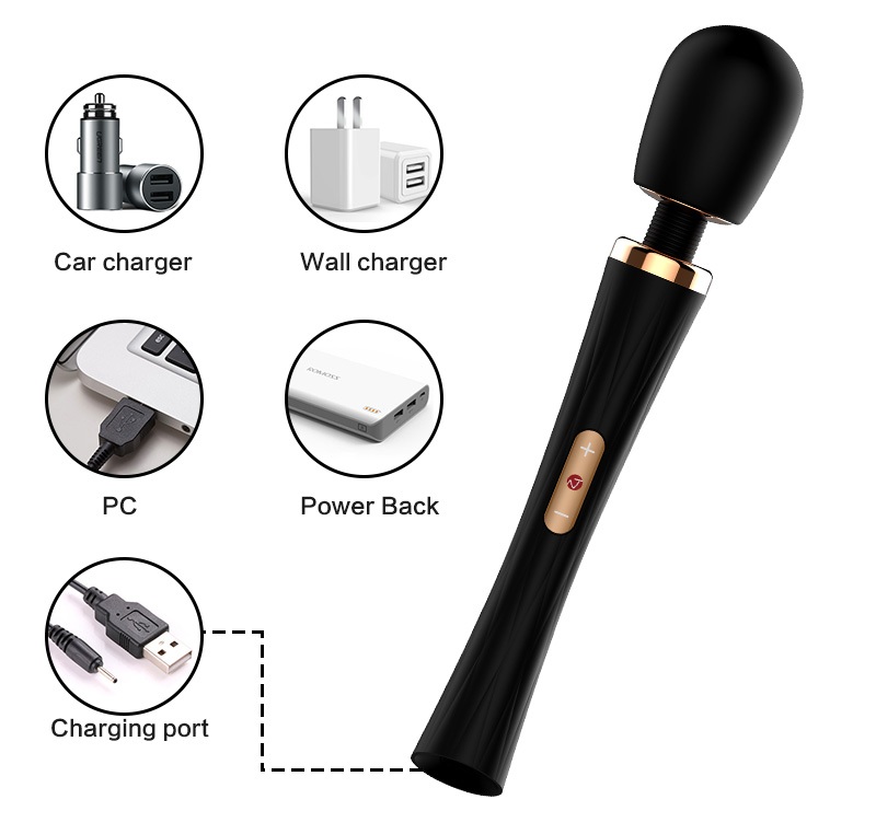 “PowerWand” is a very powerful wand massager with a sleek an... Nomi Tang - Power Wand - Black photo-5