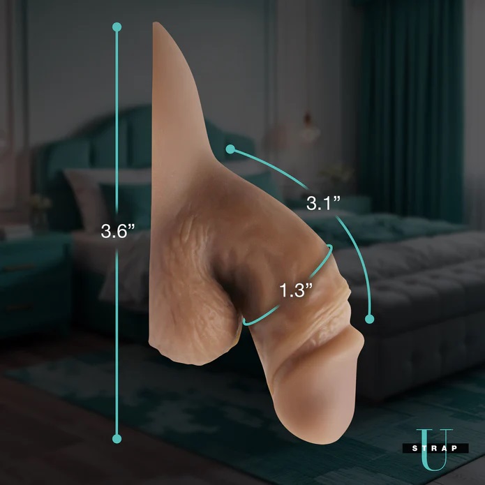 Introducing the ultimate solution for a realistic, comfortab... Strap U - 3.6" Uncut Packer Dildo - Medium photo-6