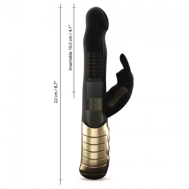 Rabbit vibrator with 3 simultaneous effects: special G-Spot ... Dorcel - Baby Rabbit 2.0 Rotating Vibe - Black photo-7