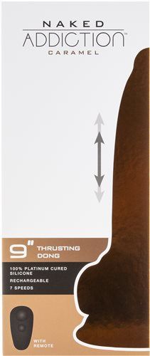 The thruster is finally here – with remote control accessibi... Naked Addiction - 9'' Thrusting Dong w/Remote - Caramel photo-14