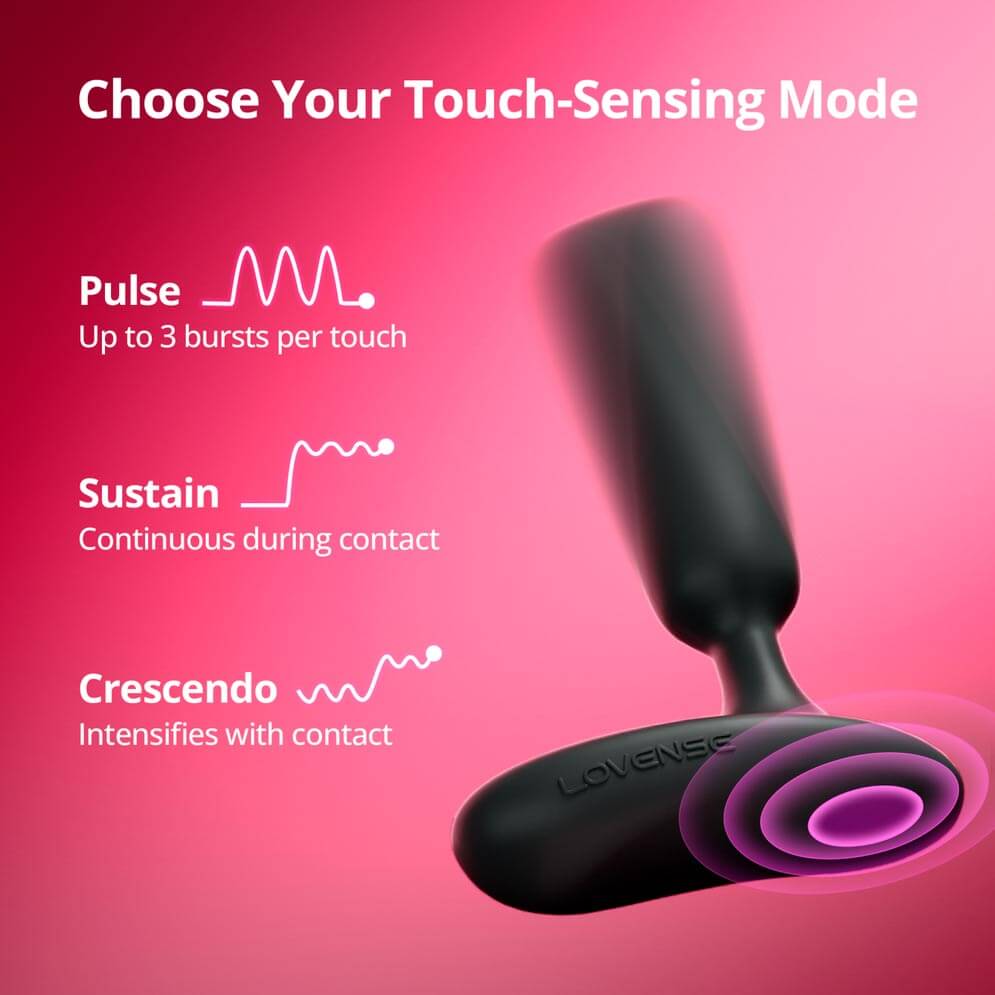 Lovense - Glint APP Vibro Butt Plug - Black photo-5