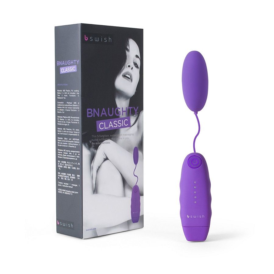 Erotic pleasure is at your fingertips with the Bnaughty Clas... B Swish – Bnaughty Classic Bullet – Plum photo-6