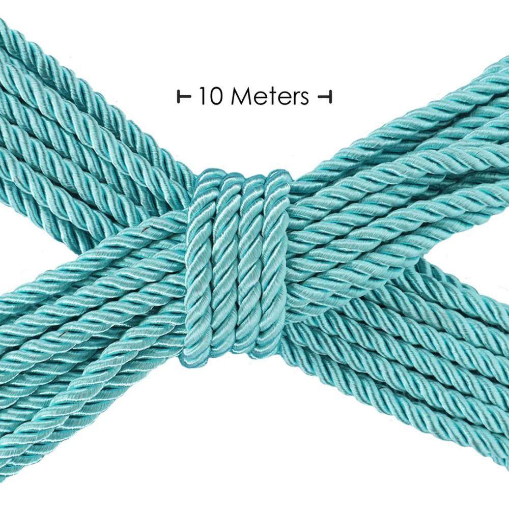 Engage in the dominant (or submissive) game of bonda... Ouch - Bondage Rope 10m - Blue photo-2