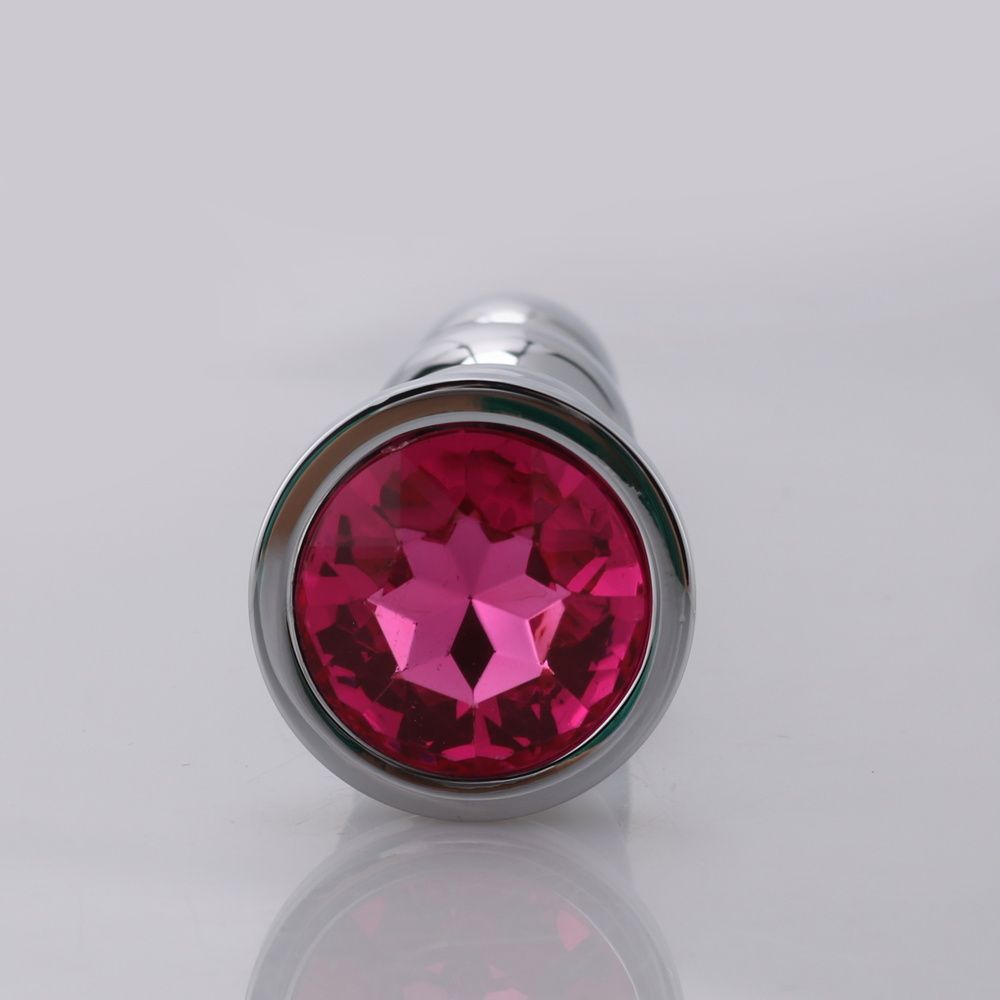MT - Anal Plug 140x27mm - Silver/Pink photo-3
