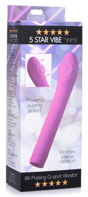 Indulge in 5 Star G-Spot Pleasure with this flexible, pulsin... Inmi - 9X Pulsing G-spot Vibe - Pink photo-6