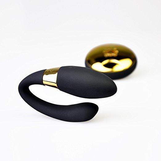 Sealed with a 24 karat gold kiss, this vibrating couples’ ma... Lelo - Tiani 24k Massager - Black photo-3