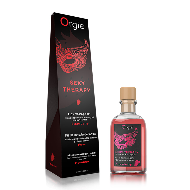 Sexy Therapy Kissable Massage Set to perform the Lips Massag... Orgie - Lips Massage Strawberry Set - 100ml photo-10