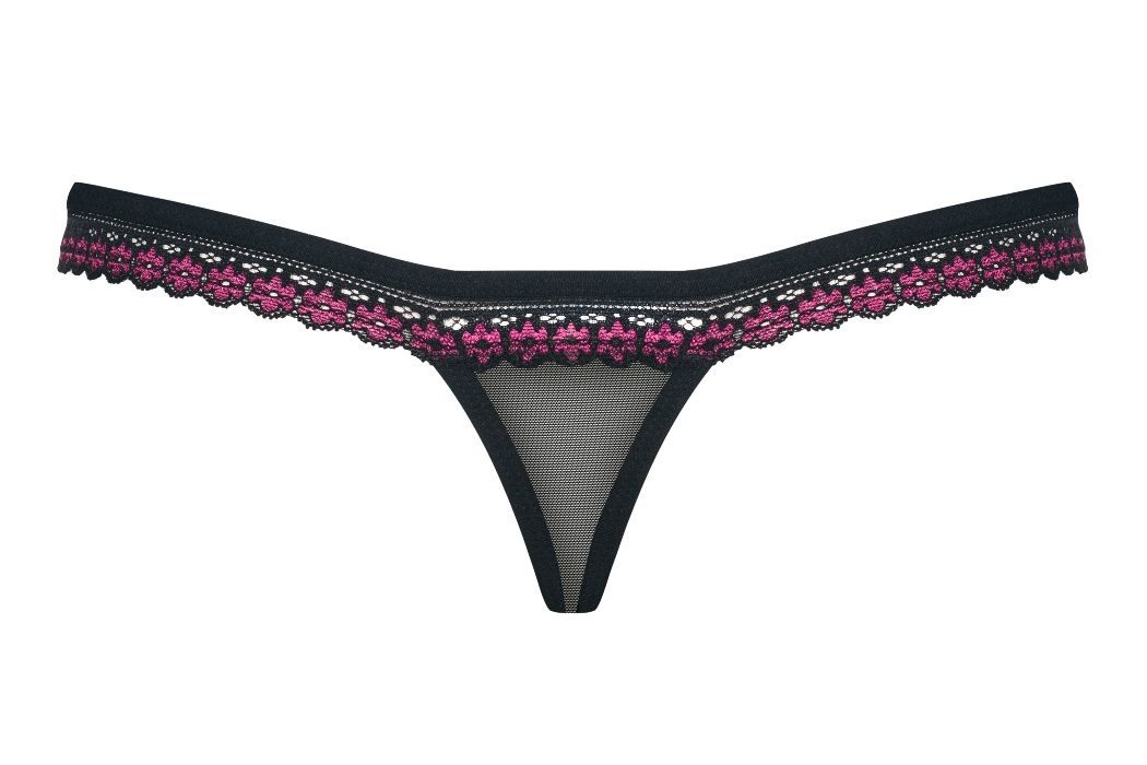 This cute, little thing has power to bring great pleasure. W... Obsessive - 819-THO-1 Thong - Black - S/M photo-8