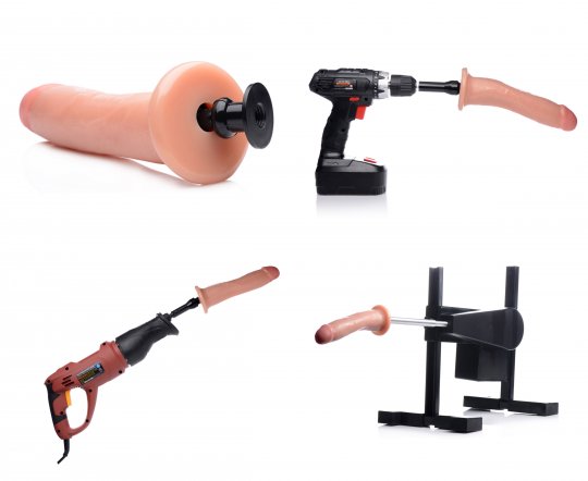 Compatible with your vacuum-grip strap-on harness, fucking m... LoveBotz - 9" Cock Lock Dildo - Flesh photo-6