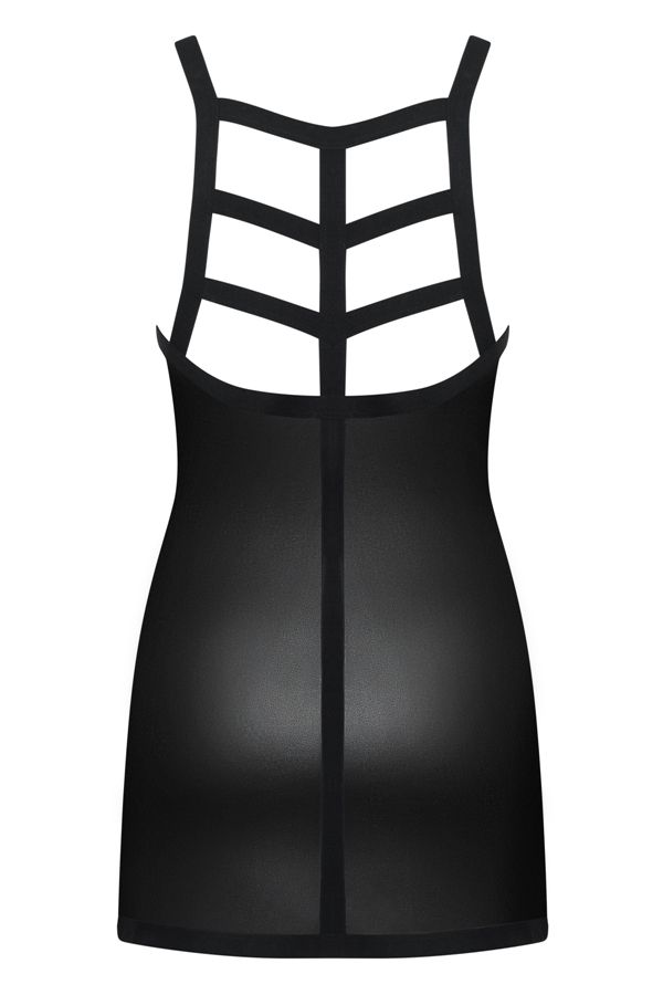 Obsessive - Leatheria 皮連身裙連丁字褲 - 黑色 - L/XL 照片-8