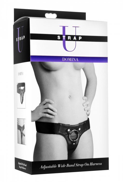 Indulge in your strap on fantasies with this fully adjustabl... Strap U - Domina Wide Band Strap On Harness - Black photo-3