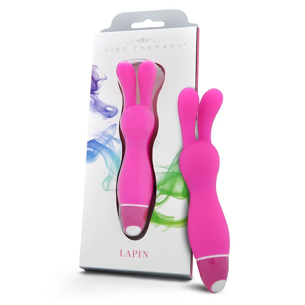 Skin-friendly bunny-shaped vibrator with flexible ears. Sile... Vibe Therapy - Lapin Vibrator - Pink photo-5