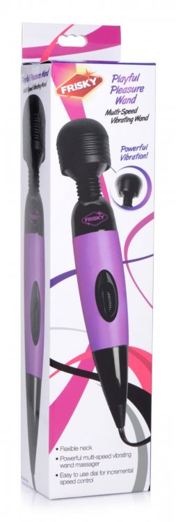 Massage and play with this Playful Pleasure Multi-Speed Wand... Frisky - Playful Pleasure Wand - Purple photo-6