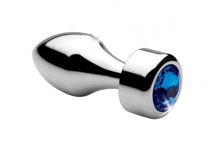 Adorn your derriere with this dazzling blue gem! The weighte... Booty Sparks - Gem Weighted Anal Plug S-size - Blue photo-4